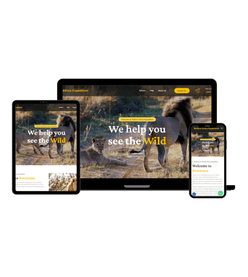 Responsive web design Reflect Africa Expedition