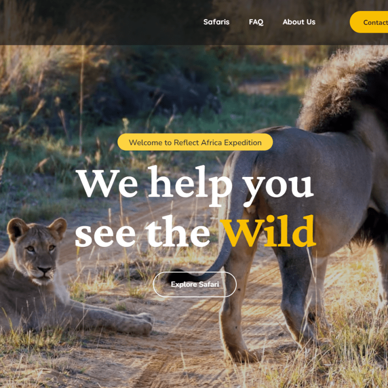 Disseny web Reflect Africa Expedition SEO UX